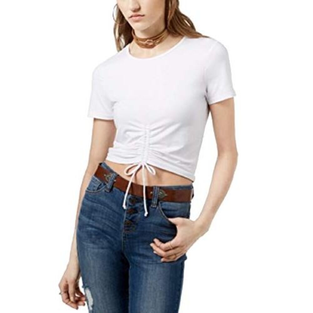 Ultra Flirt By Ikeddi Juniors Ruched Crop Top